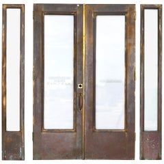 Double Door Brass Clad Entry with Sidelights