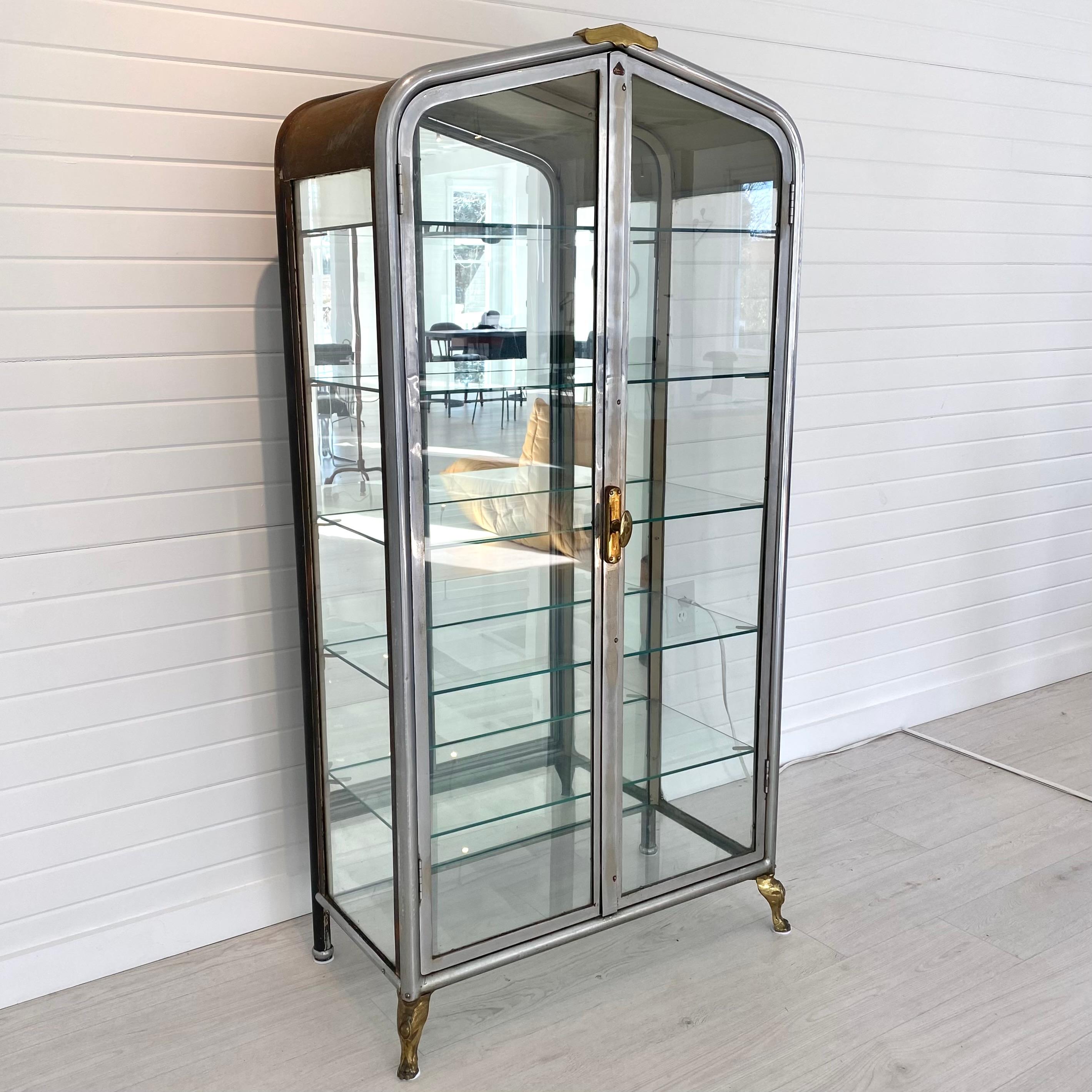 Double Door Iron and Glass Vitrine, 1920s Argentina For Sale 6