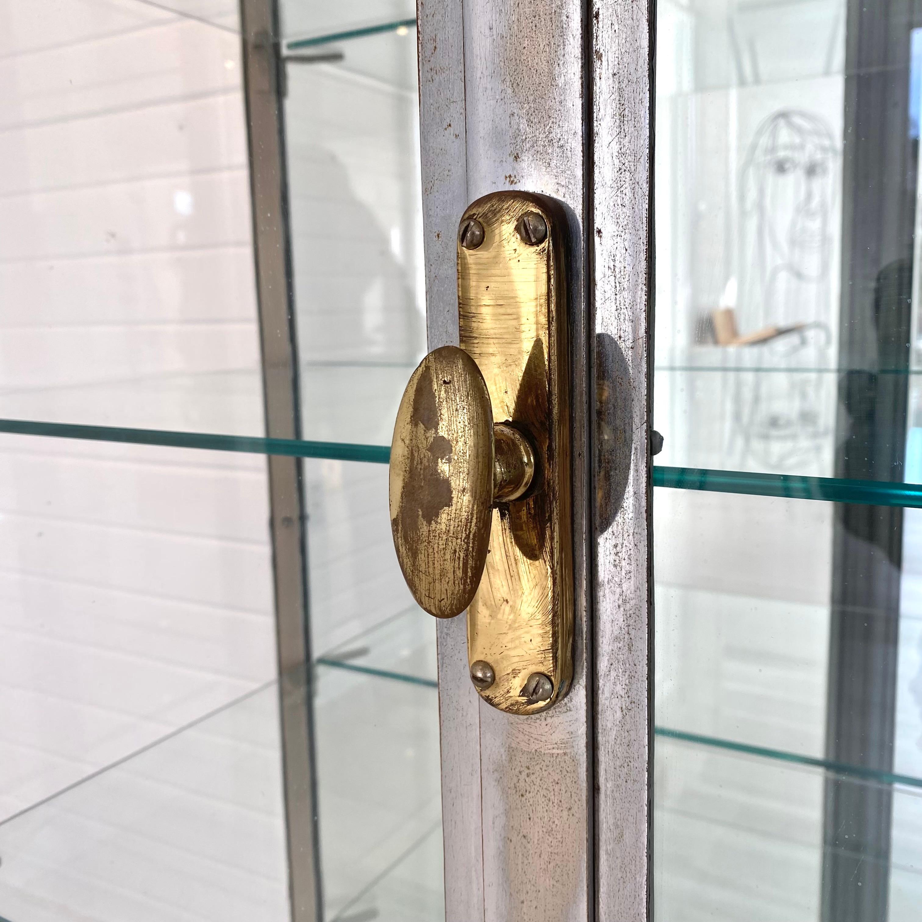 Double Door Iron and Glass Vitrine, 1920s Argentina For Sale 7