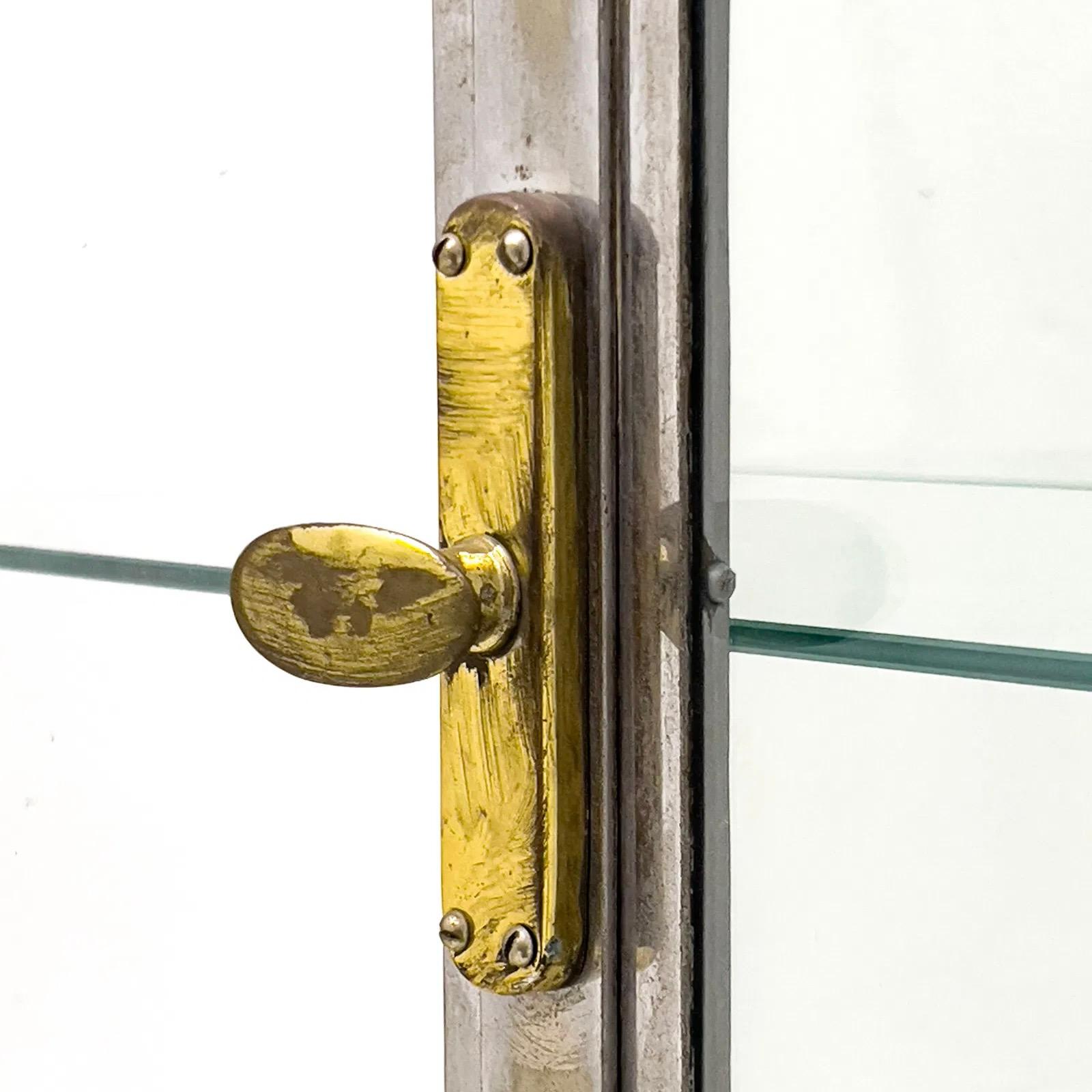 Double Door Iron and Glass Vitrine, 1920s Argentina For Sale 2