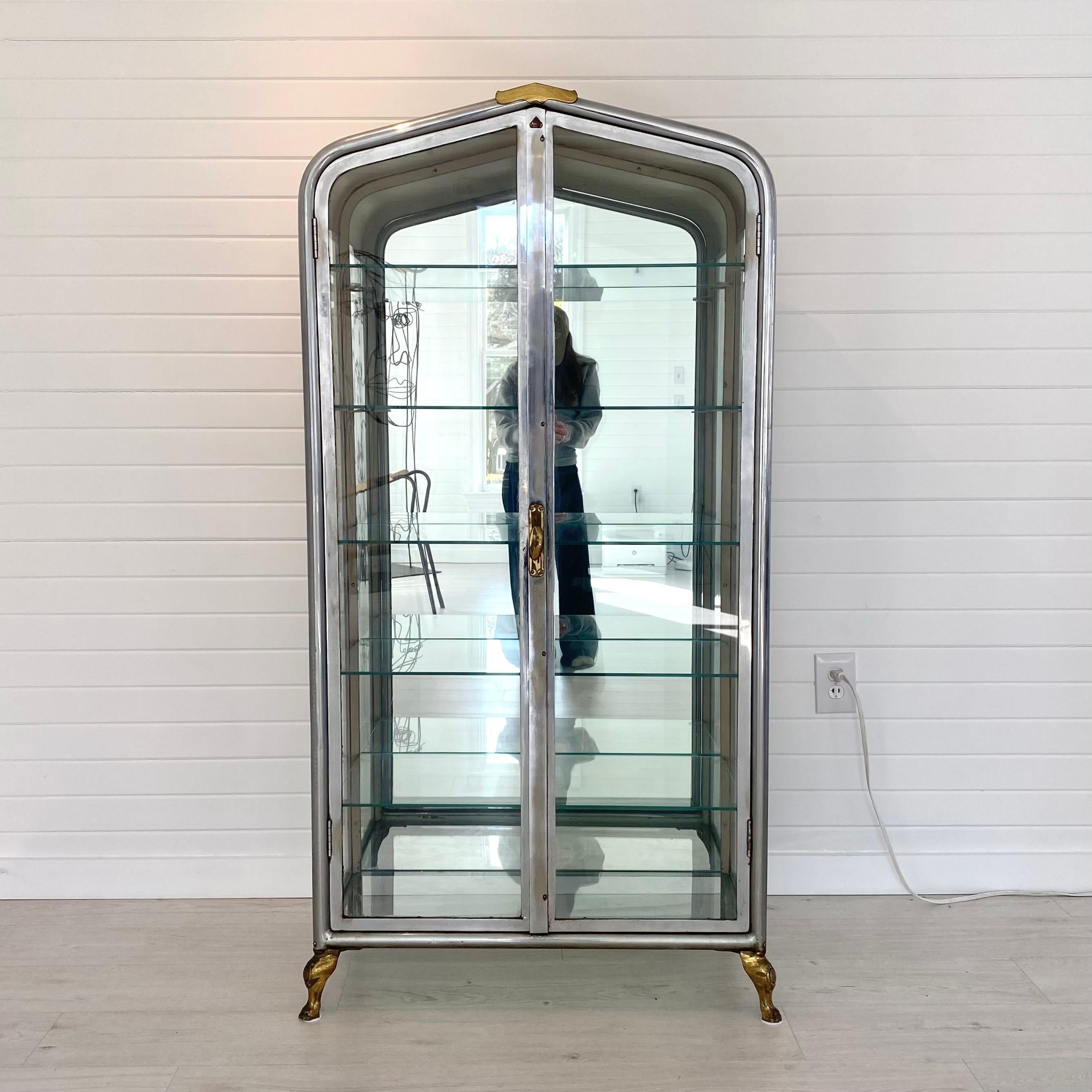 Double Door Iron and Glass Vitrine, 1920s Argentina For Sale 4