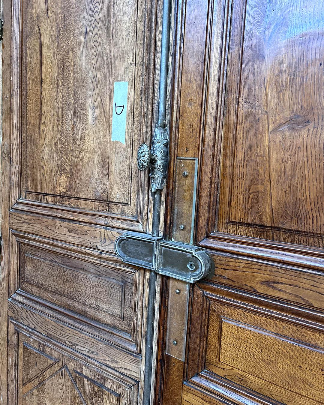 Français Porte double avec cadre en Oak - France, vers 1880 en vente