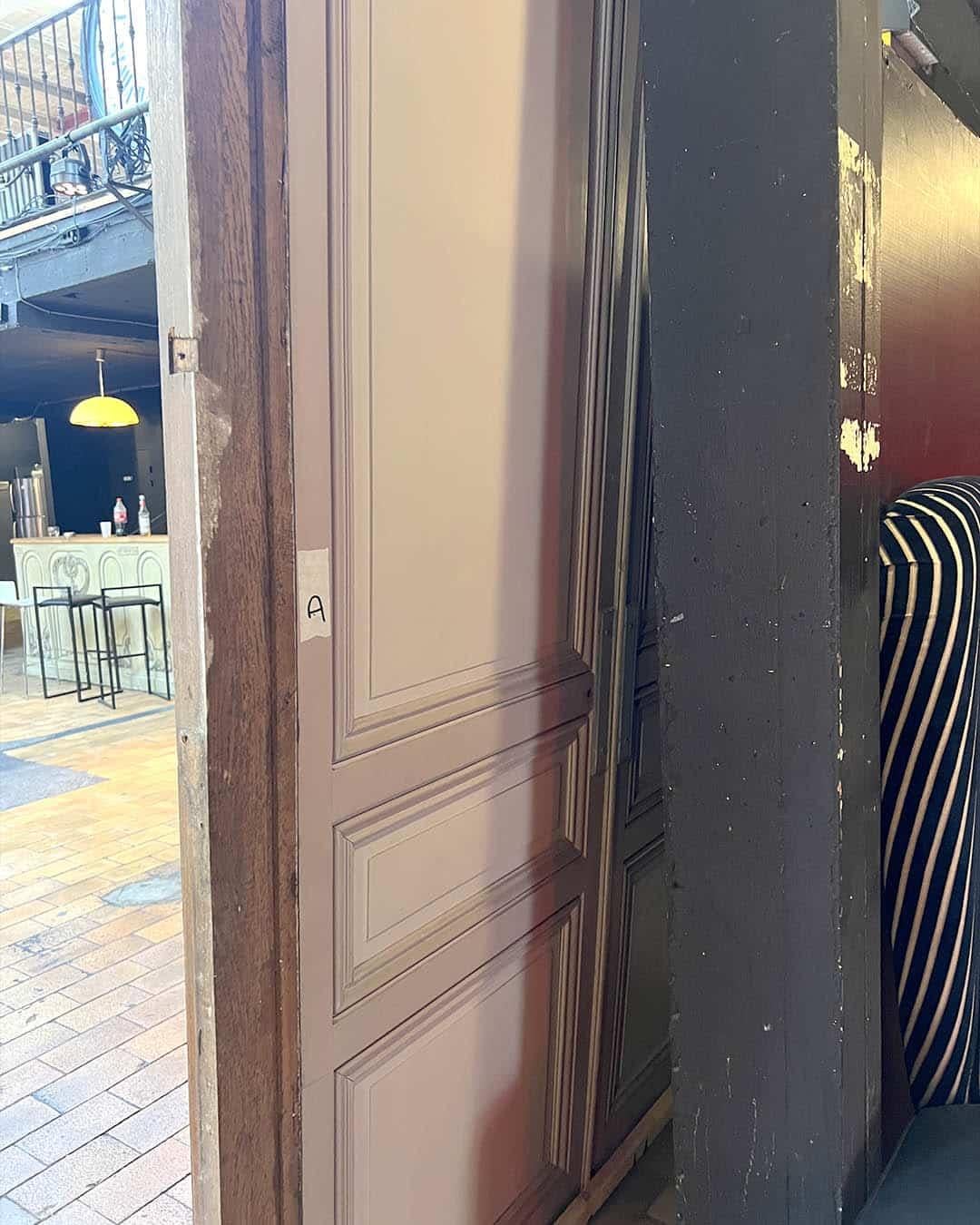 Porte double avec cadre en Oak - France, vers 1880 Bon état - En vente à TOURCOING, FR