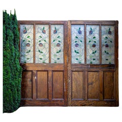 Puertas dobles con vidrieras, 1ª mitad del siglo XX