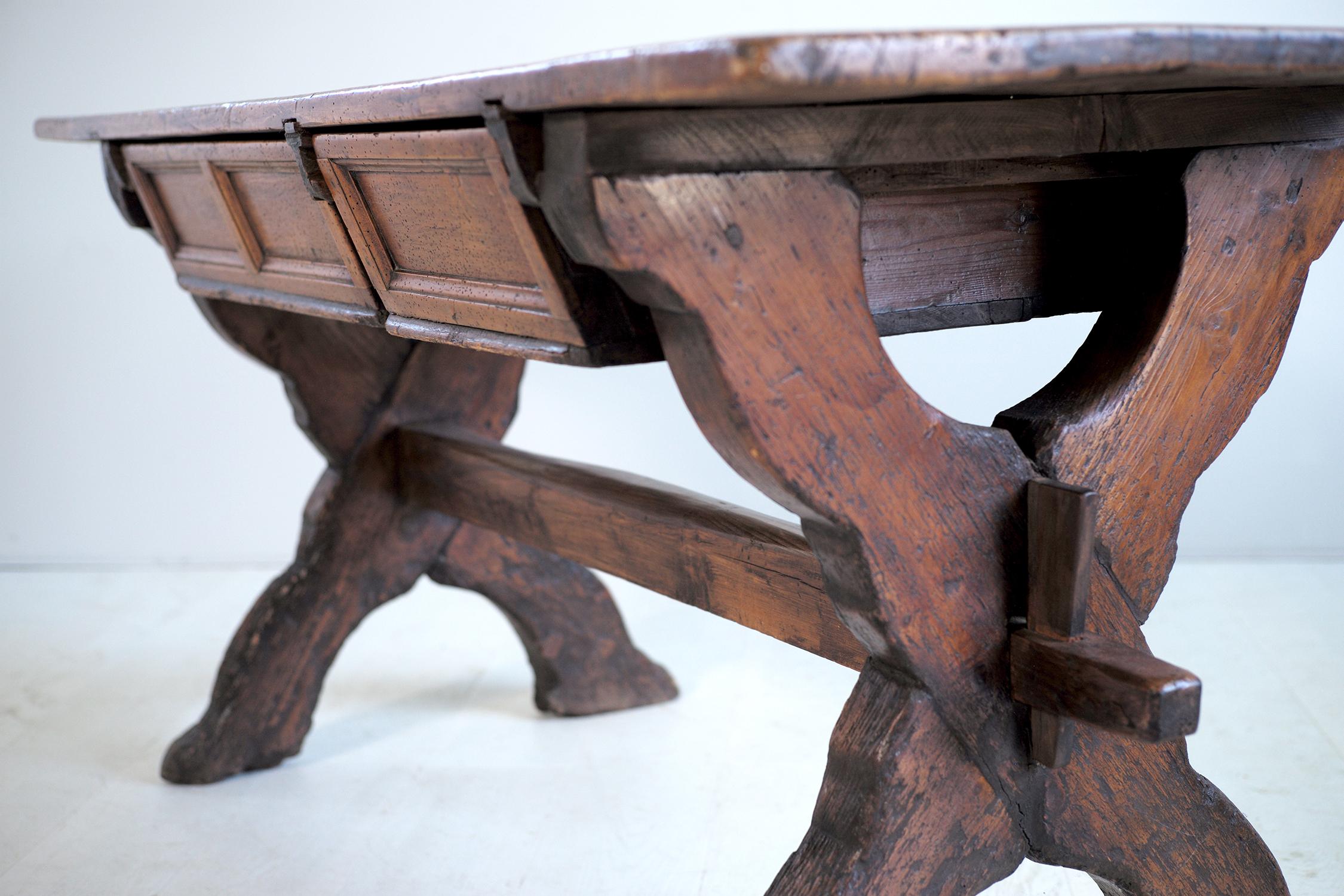 Double Drawer Changer Table, Switzerland 17th Century 4