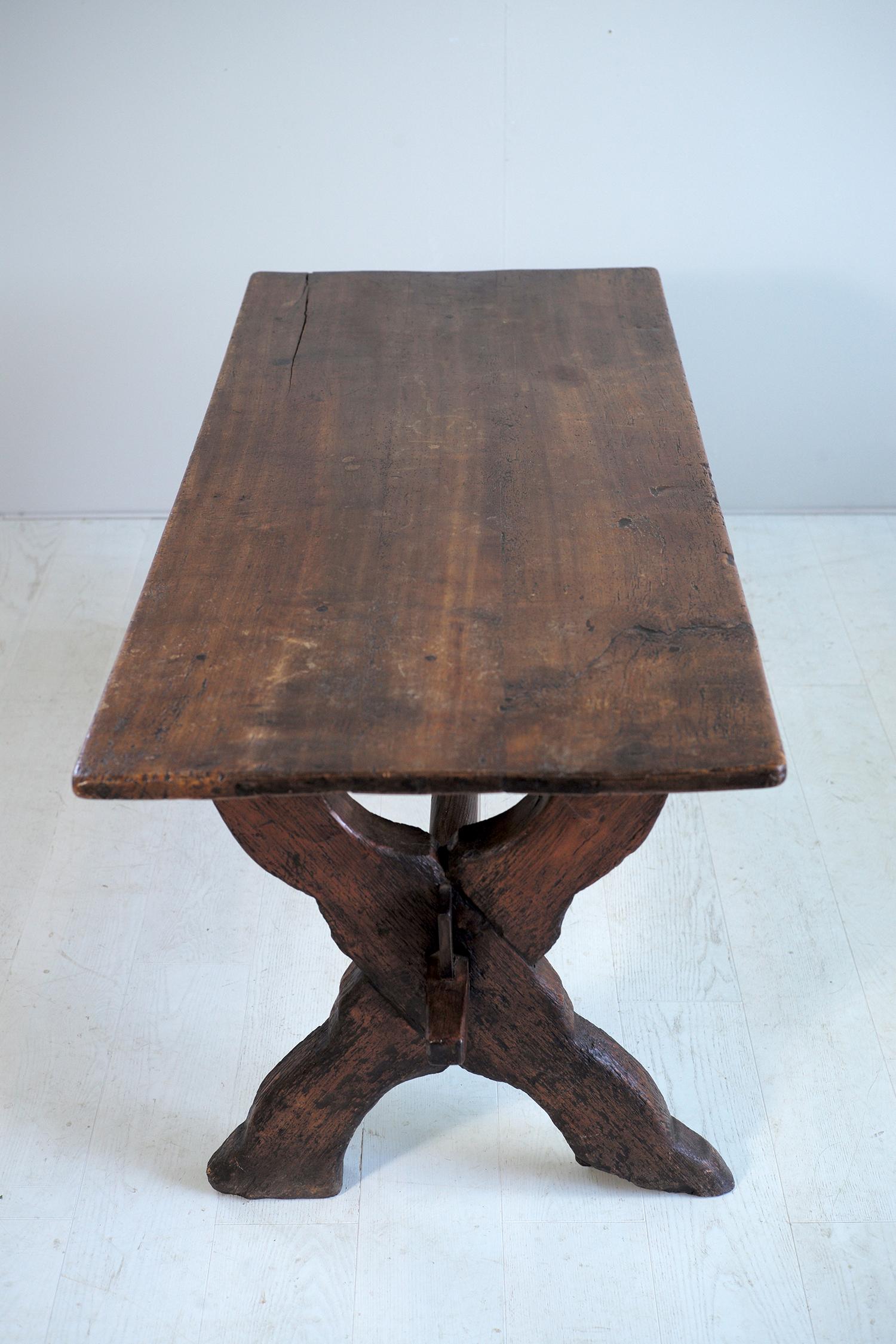 Swiss Double Drawer Changer Table, Switzerland 17th Century