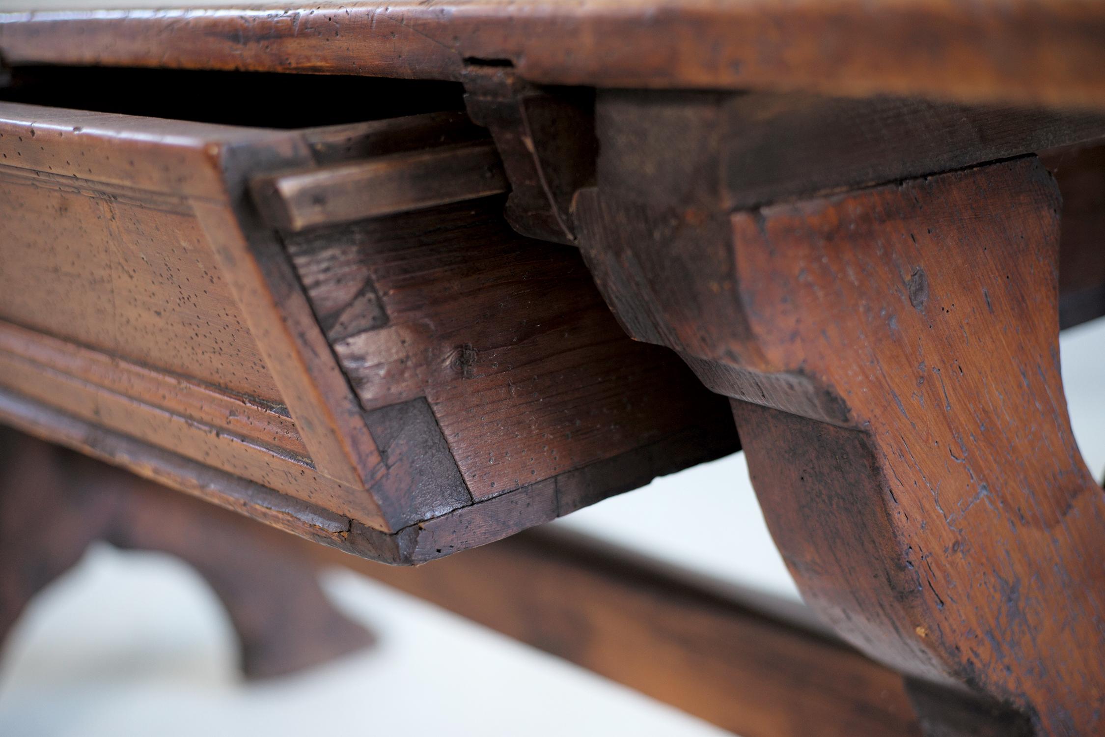 Wood Double Drawer Changer Table, Switzerland 17th Century