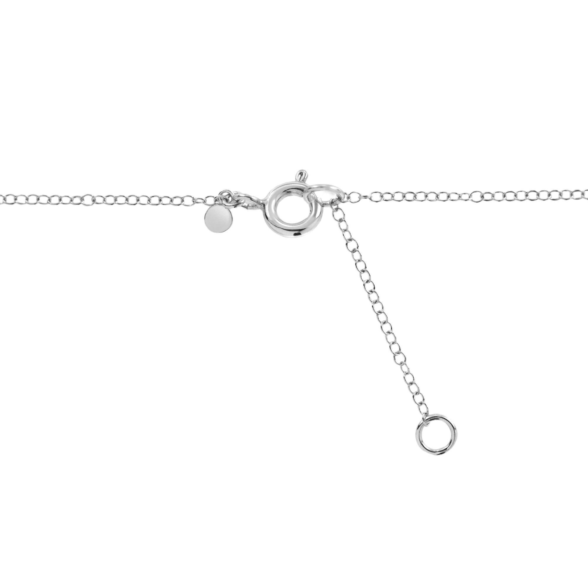 Cushion Cut Double Drop Blue Topaz with Diamond Halo Accent Pendant 14K White Gold Necklace For Sale