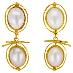 Boucles d'oreilles double goutte en perles de Carolyn Morris Bach