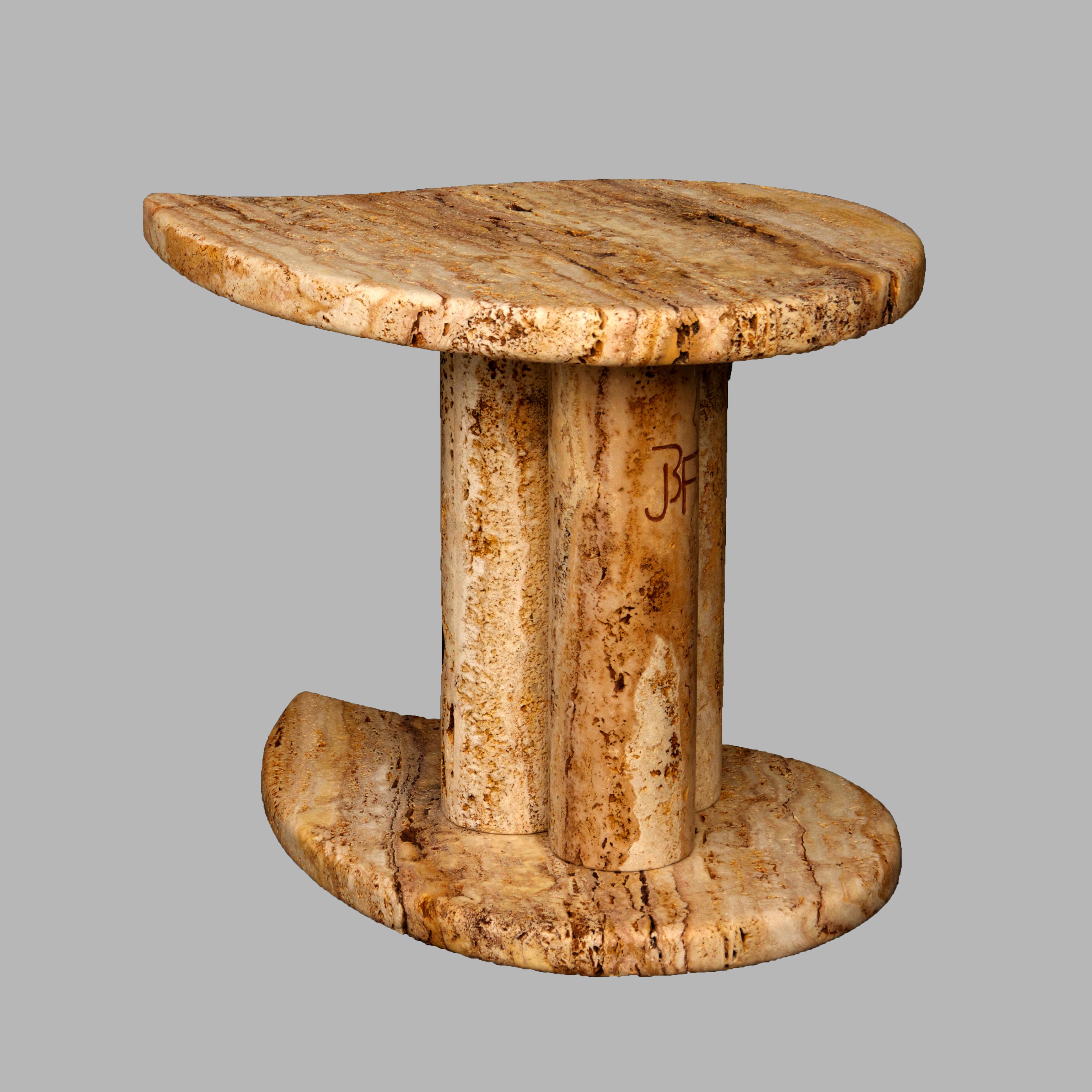 Contemporary Double Drop Side Table by Jean-Fréderic Bourdier