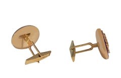 Double Eagle Cufflinks in 14k Red Gold with Lapis Lazuli