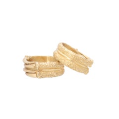 Double Eagle Talon Band Ring Set in 18 Karat Gold