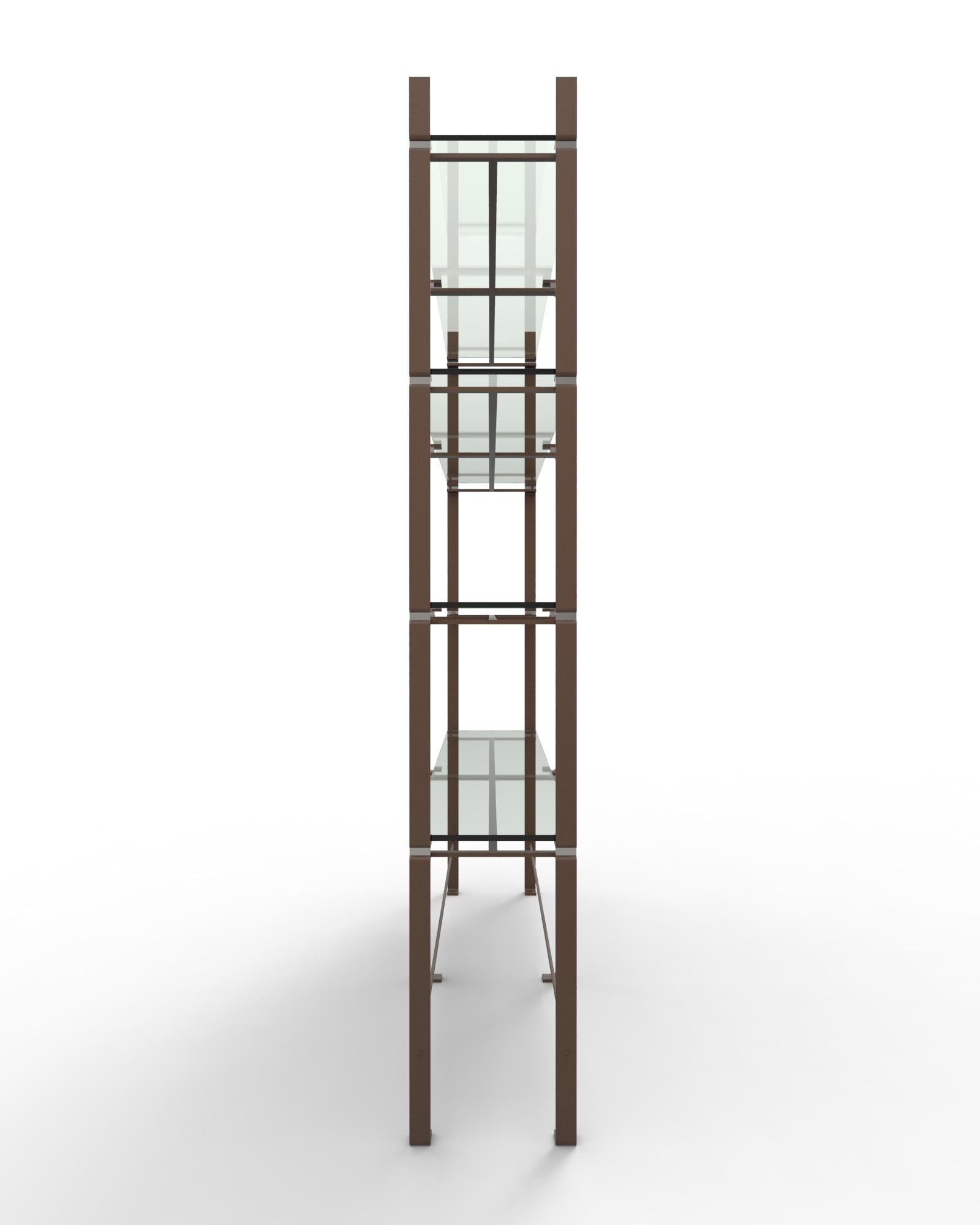 Contemporary Double Etagere Shelves by Gentner Design