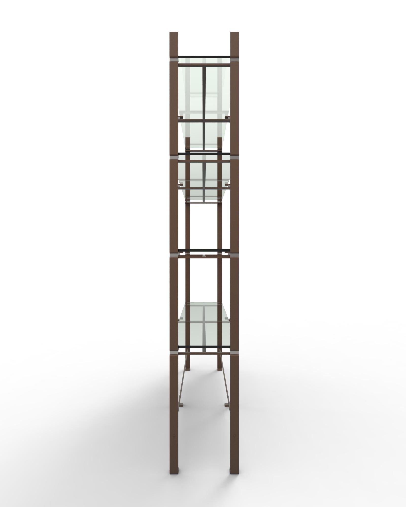 Contemporary Double Etagere Shelves by Gentner Design For Sale