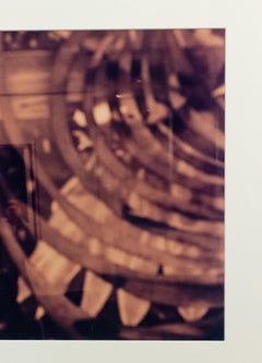 Double Exposure Color Photograph of Interior with TV