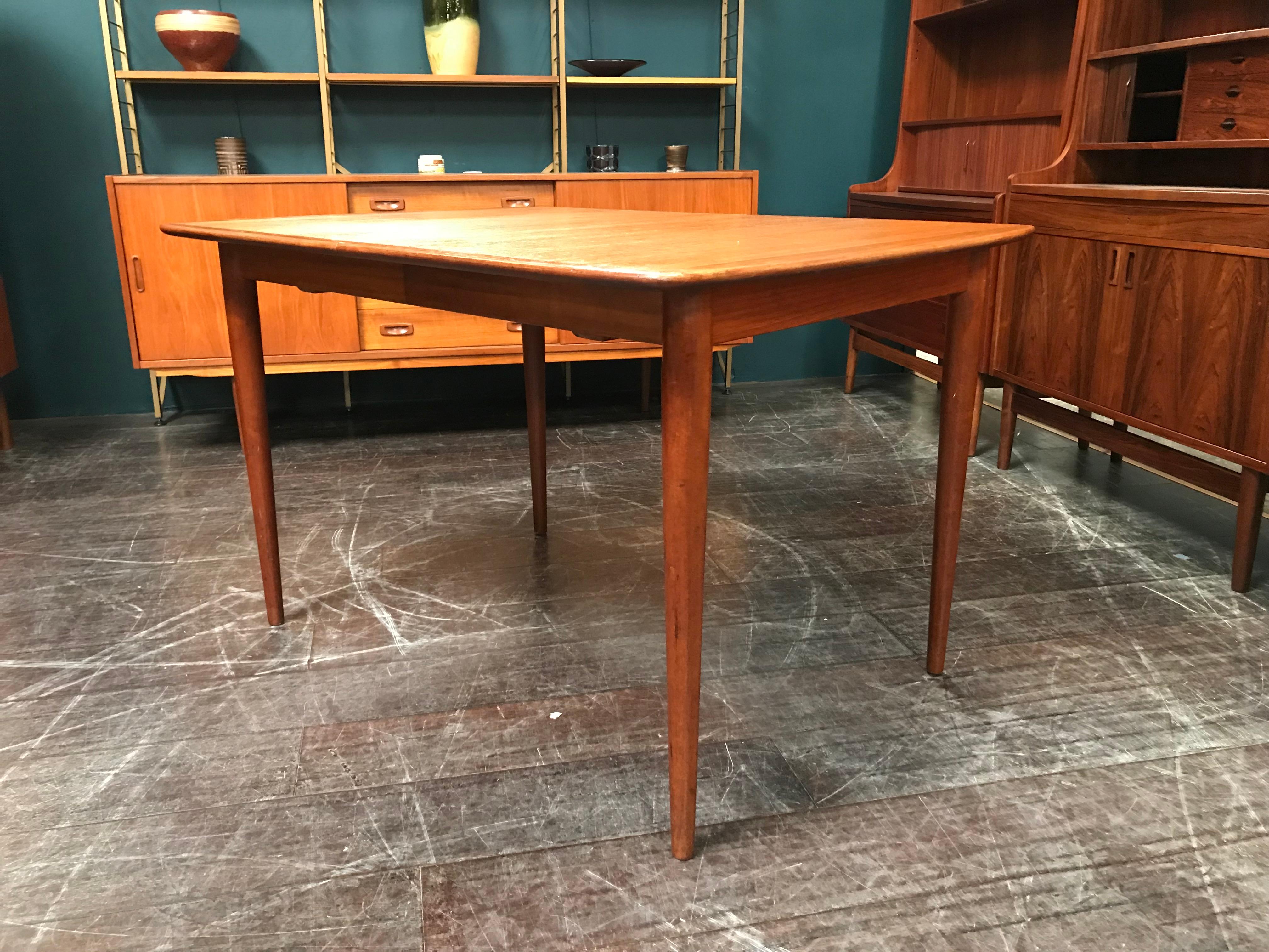 Norvegese Tavolo da pranzo doppio allungabile in teak di Rastad & Relling per Gustav Bahus