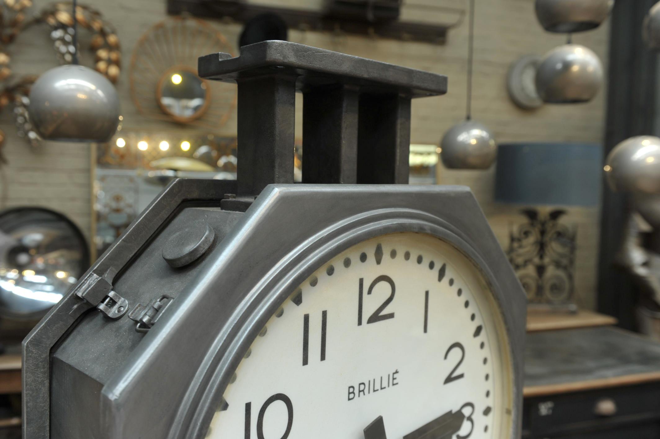 modern train station clock