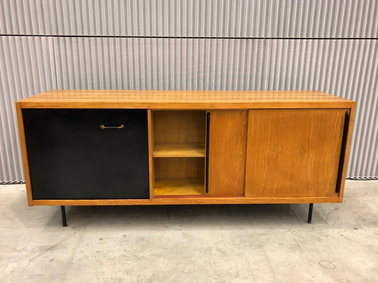 Mid-Century Modern Double Face Cabinet from the 1950s For Sale