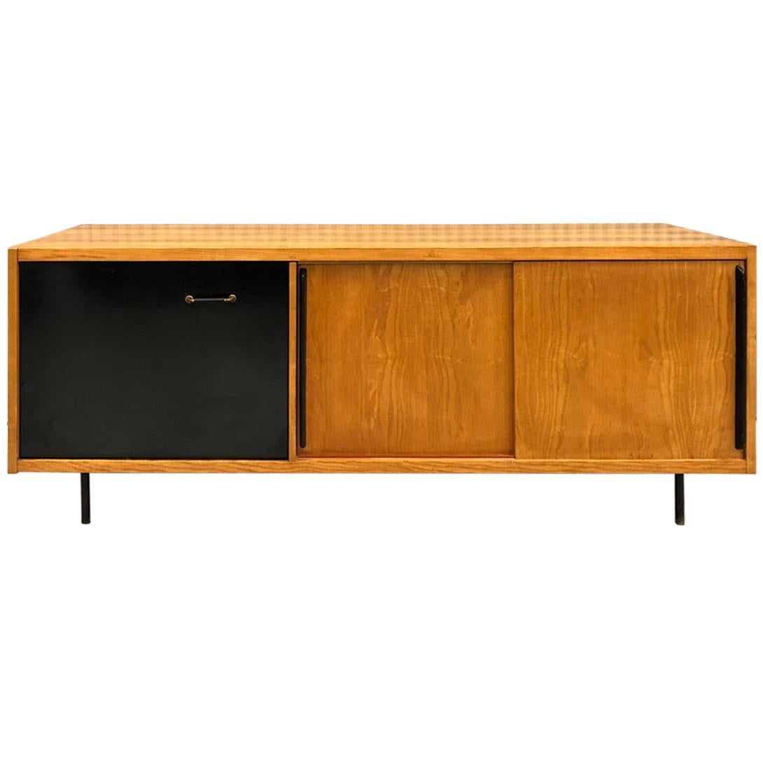 Double Face Oak Cabinet from the 1950s