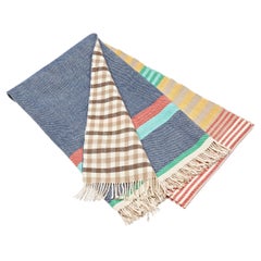 Double-Faced Handloom Throw Blanket Merino Wool