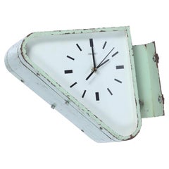 Vintage Double-Faced Seiko Wall Clock from Decommissioned Ship, Mid-Century Modern