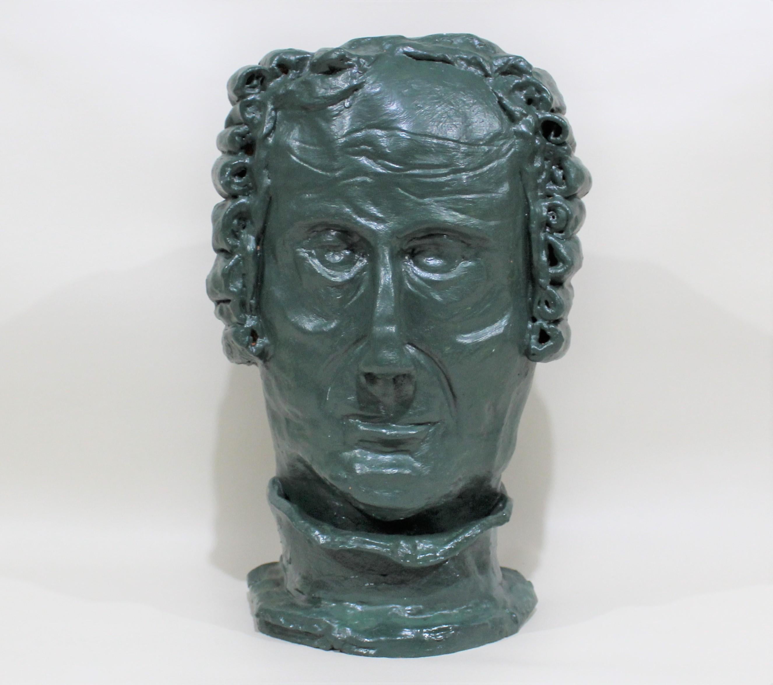 20th Century Double Faced Terracotta Sculpture of 18th Century Opera Composers For Sale