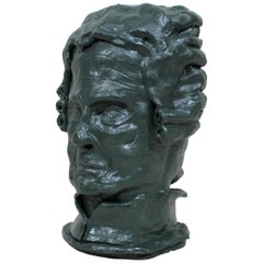 Escultura de terracota de doble cara de compositores de ópera del siglo XVIII
