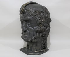 Terrakotta-Skulptur mit mythologischen Figuren, facettierter Terrakotta