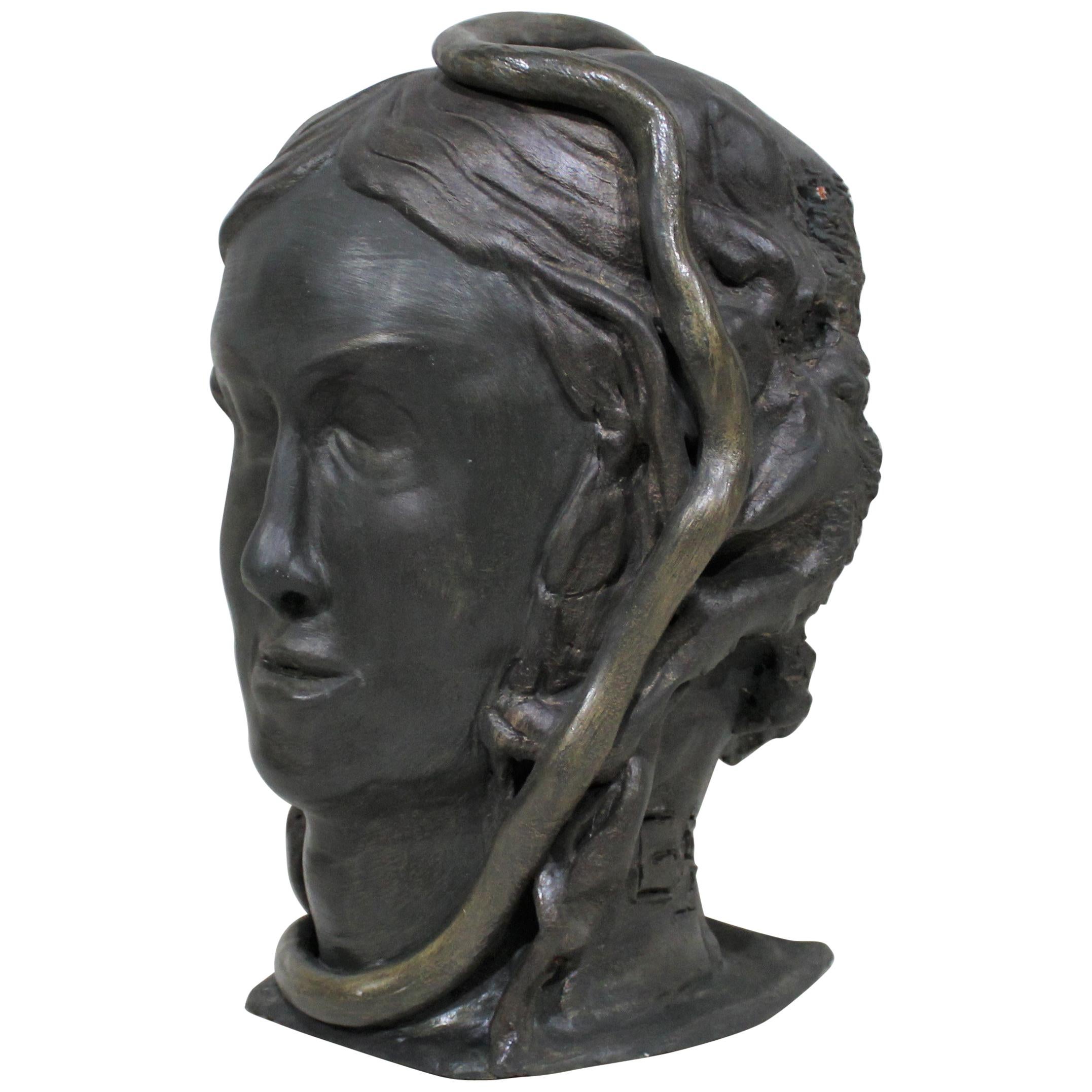 Double Faced Terracotta Sculpture of Mythological Figures