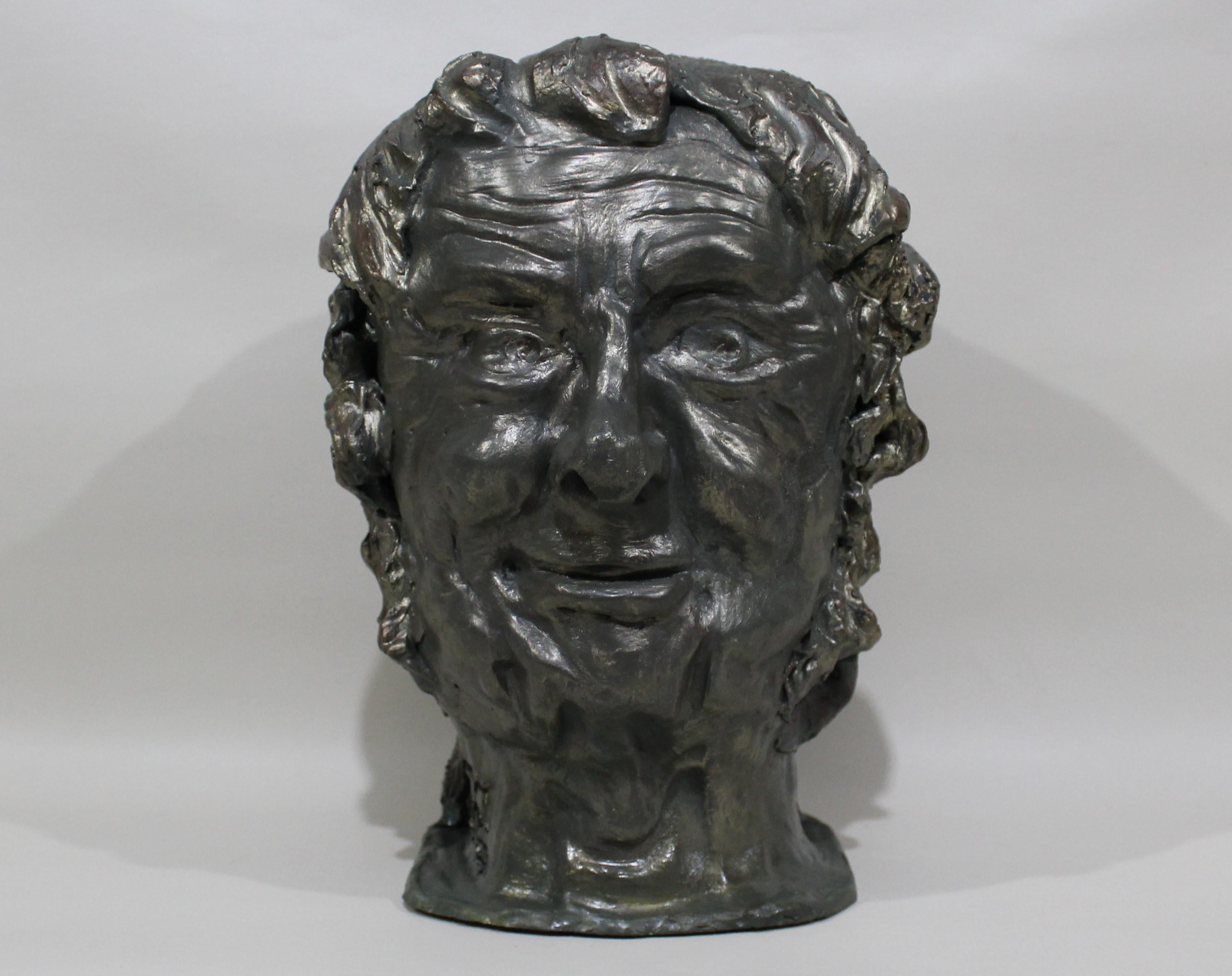 Sculpture à double face des dieux mythologiques romains Bacchus et Vénus.