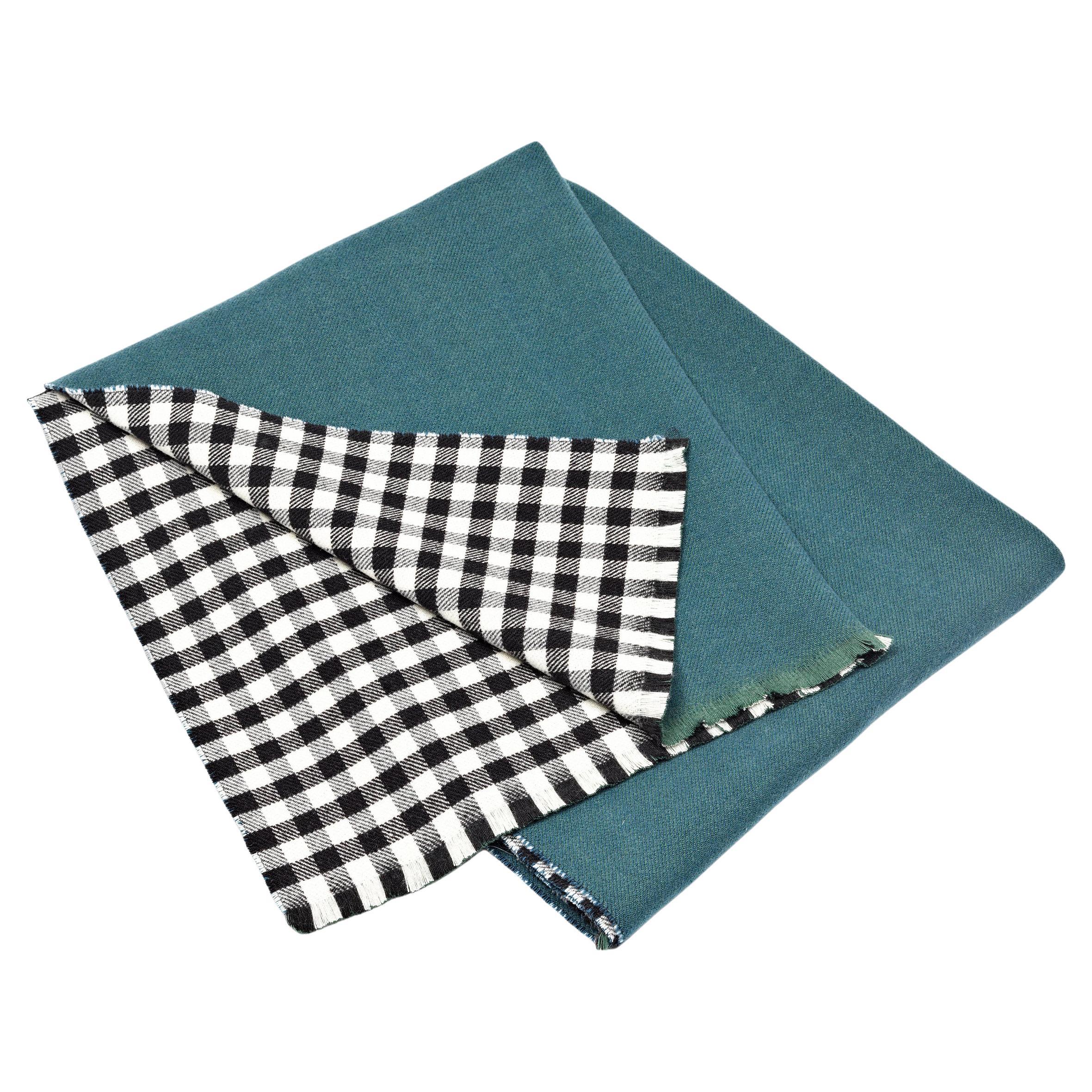 Toast Handloom Merino Throw / Blanket in Neutral Tones with Fringes For