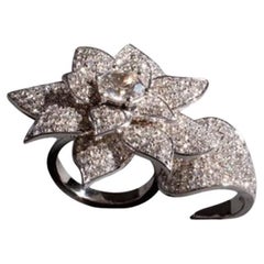 Double Finger Flower Power Ring