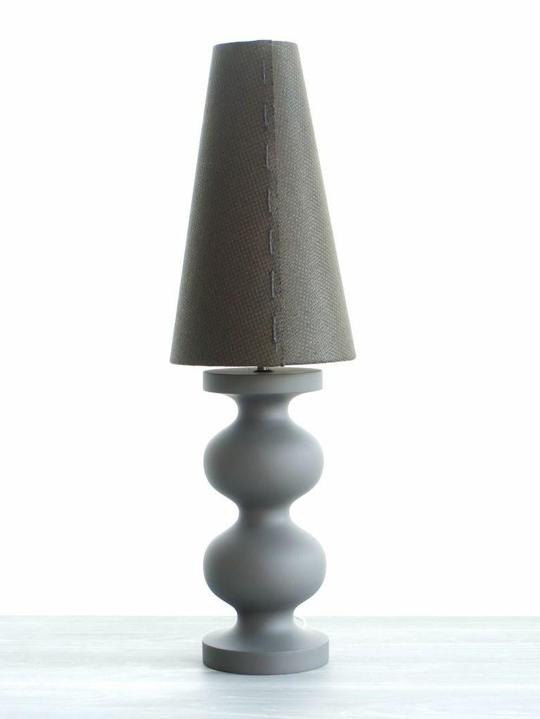 Hand-Crafted Double Frank Table Lamp by Wende Reid - Organic Modern, Sculptural, Minimal For Sale