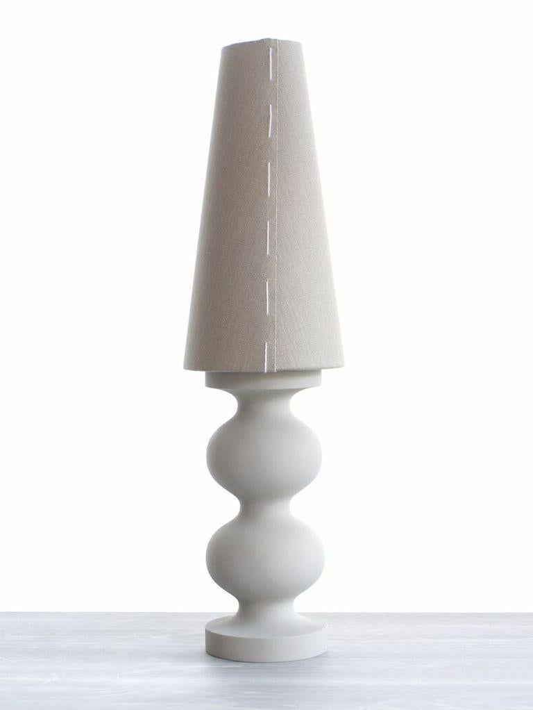 Hand-Crafted Double Frank Table Lamp by Wende Reid - Organic Modern, Sculptural, Minimal
