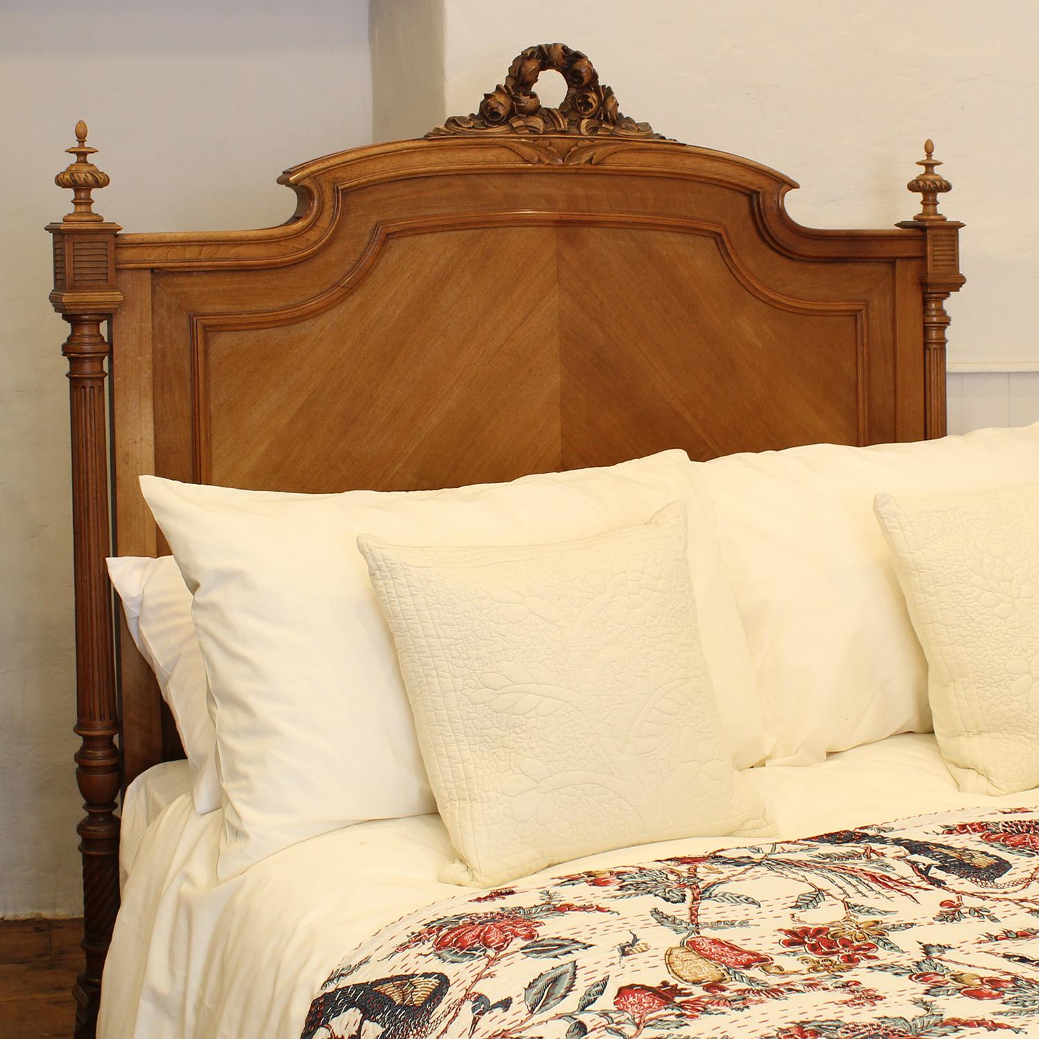 Double French Walnut Bed, WD53 2