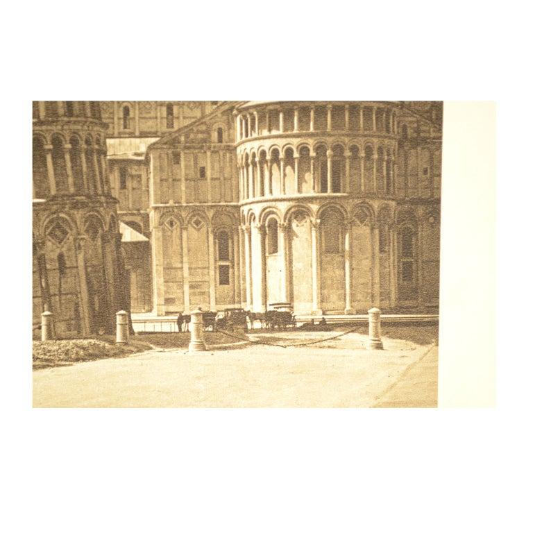 Double Front and Back Lithograph Depicting Portovenere and Pisa in Italy, 1930s For Sale 4