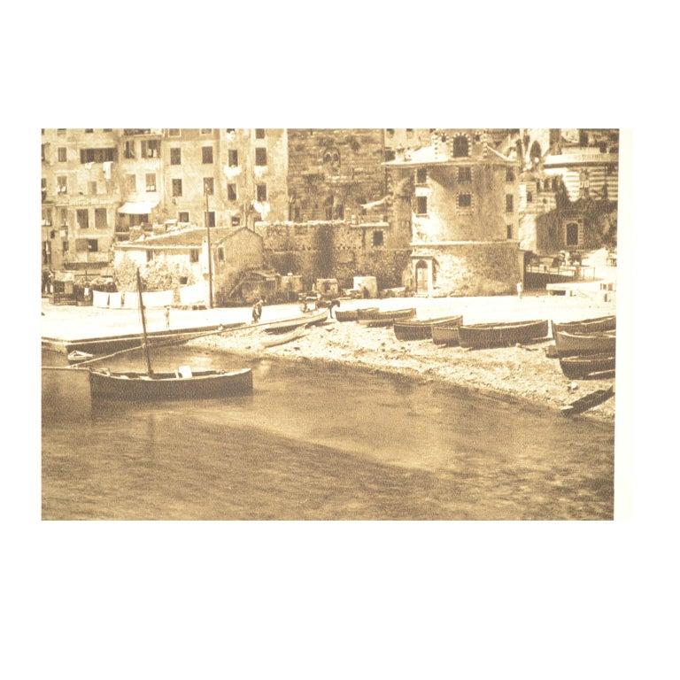 Double Front and Back Lithograph Depicting Portovenere and Pisa in Italy, 1930s For Sale 6
