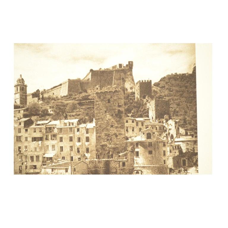 Italian Double Front and Back Lithograph Depicting Portovenere and Pisa in Italy, 1930s For Sale