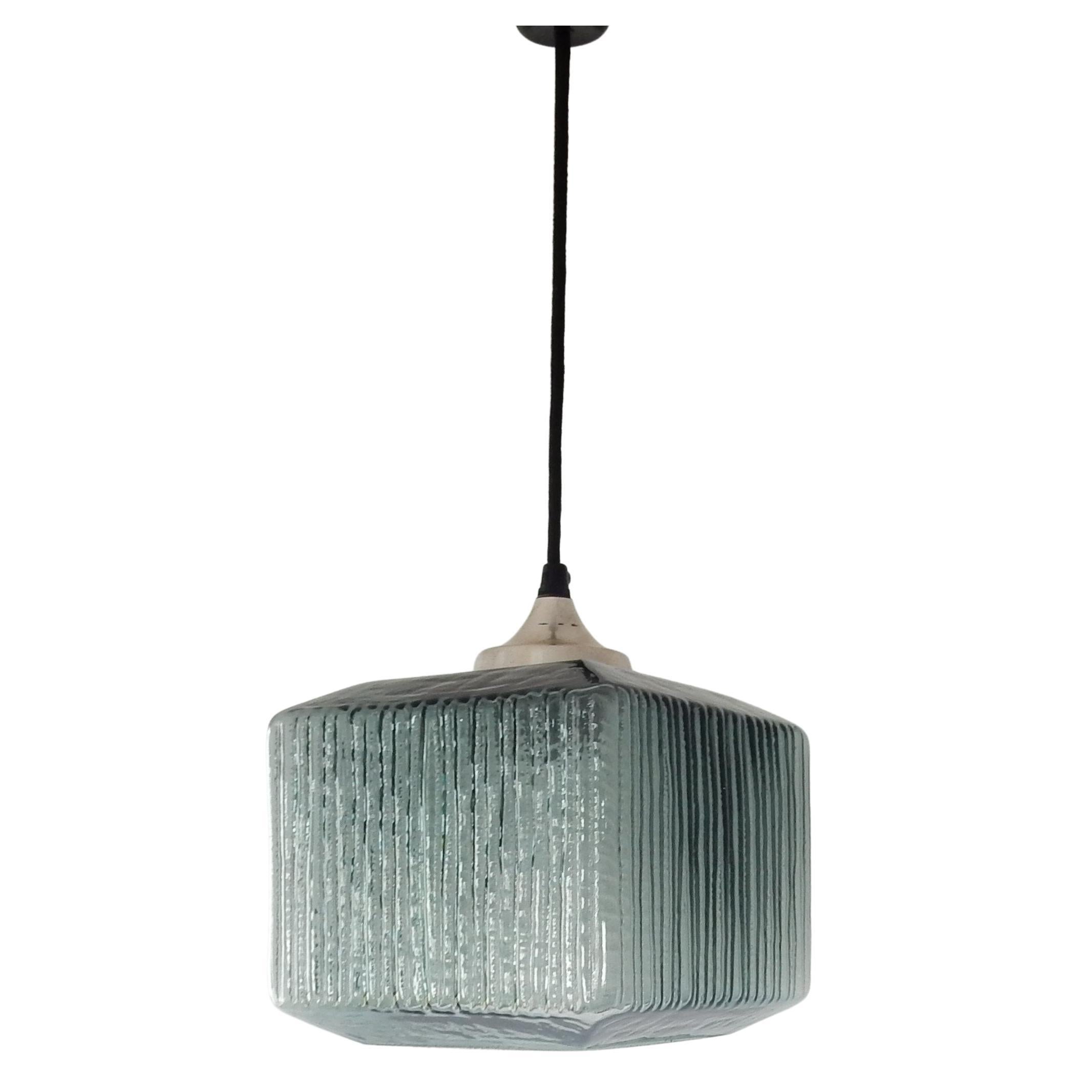 Double Glass Pendant Lamp in Style of Carl Fagerlund for Orrefors, 1960s