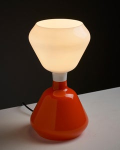 Double Glass Table Lamp by Peter Pelzel for Vistosi