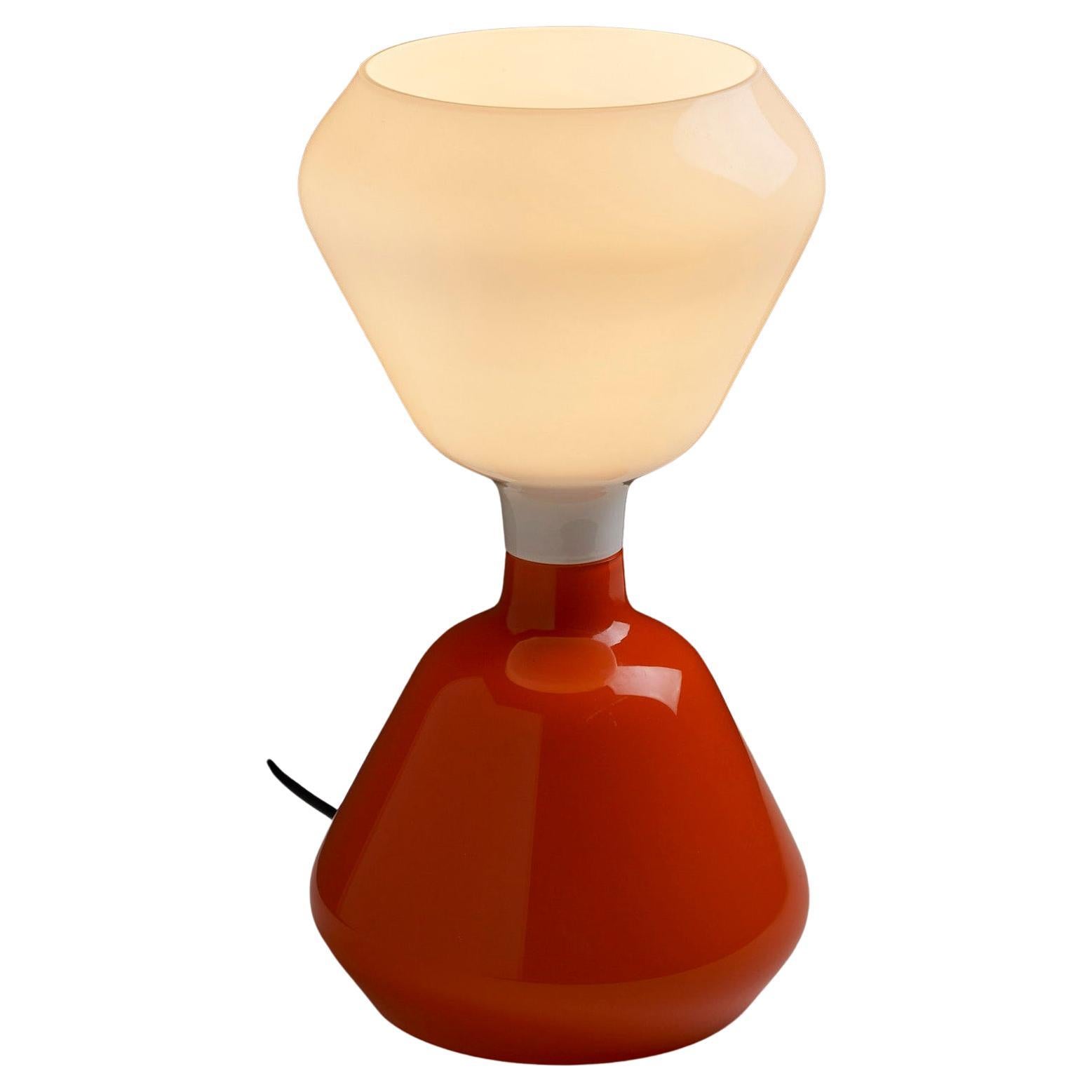 Lampe de bureau à double verre de Peter Pelzel pour Vistosi