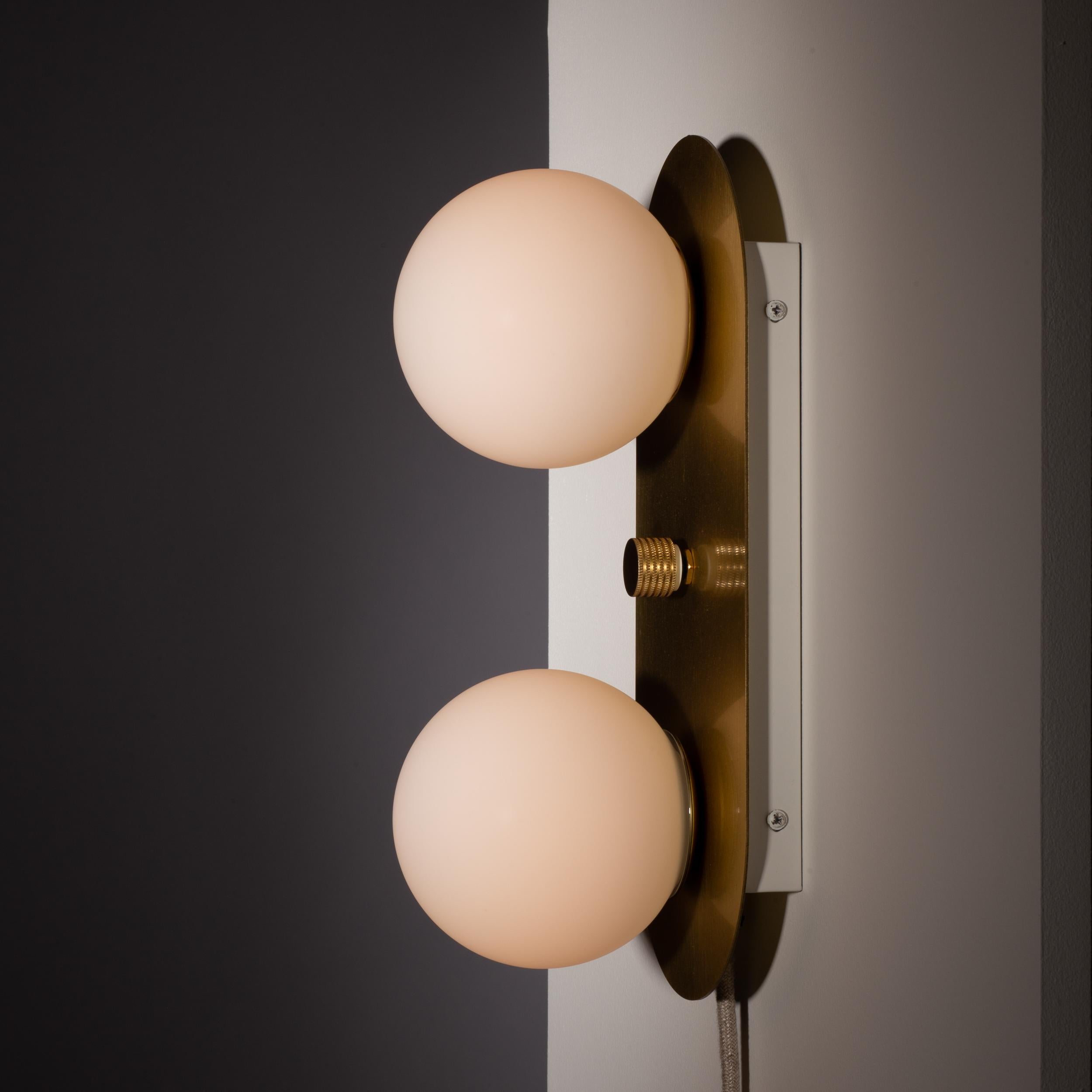 British Double Globe Capsule Wall Light For Sale