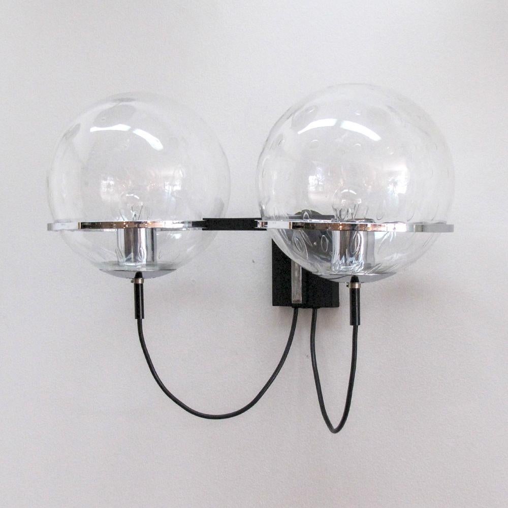 Aplique Doble Globo de RAAK, 1960 Moderno de mediados de siglo en venta
