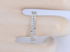 Double Gold Eternity Ring with Brilliant Cut Diamonds