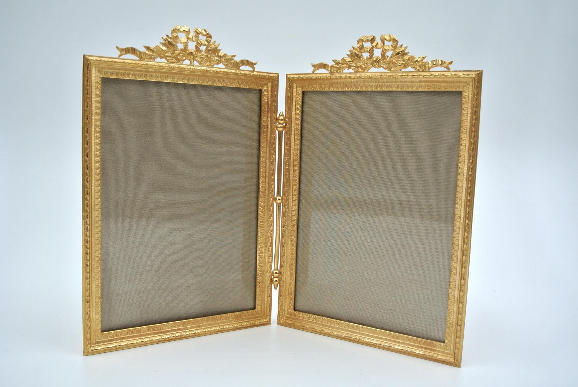 Double Golden Brass Frame, 19th Century 6