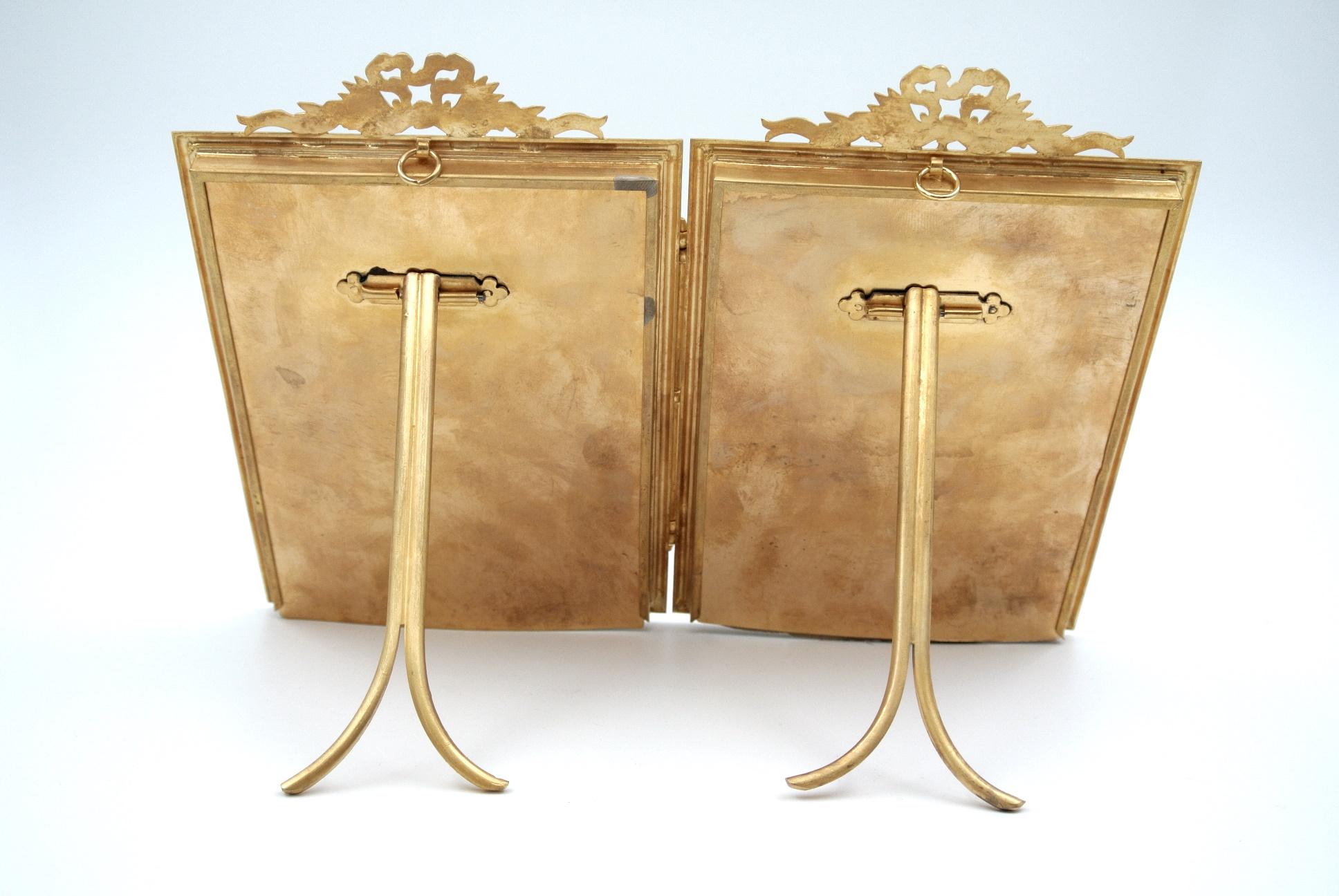 Double Golden Brass Frame, 19th Century 2