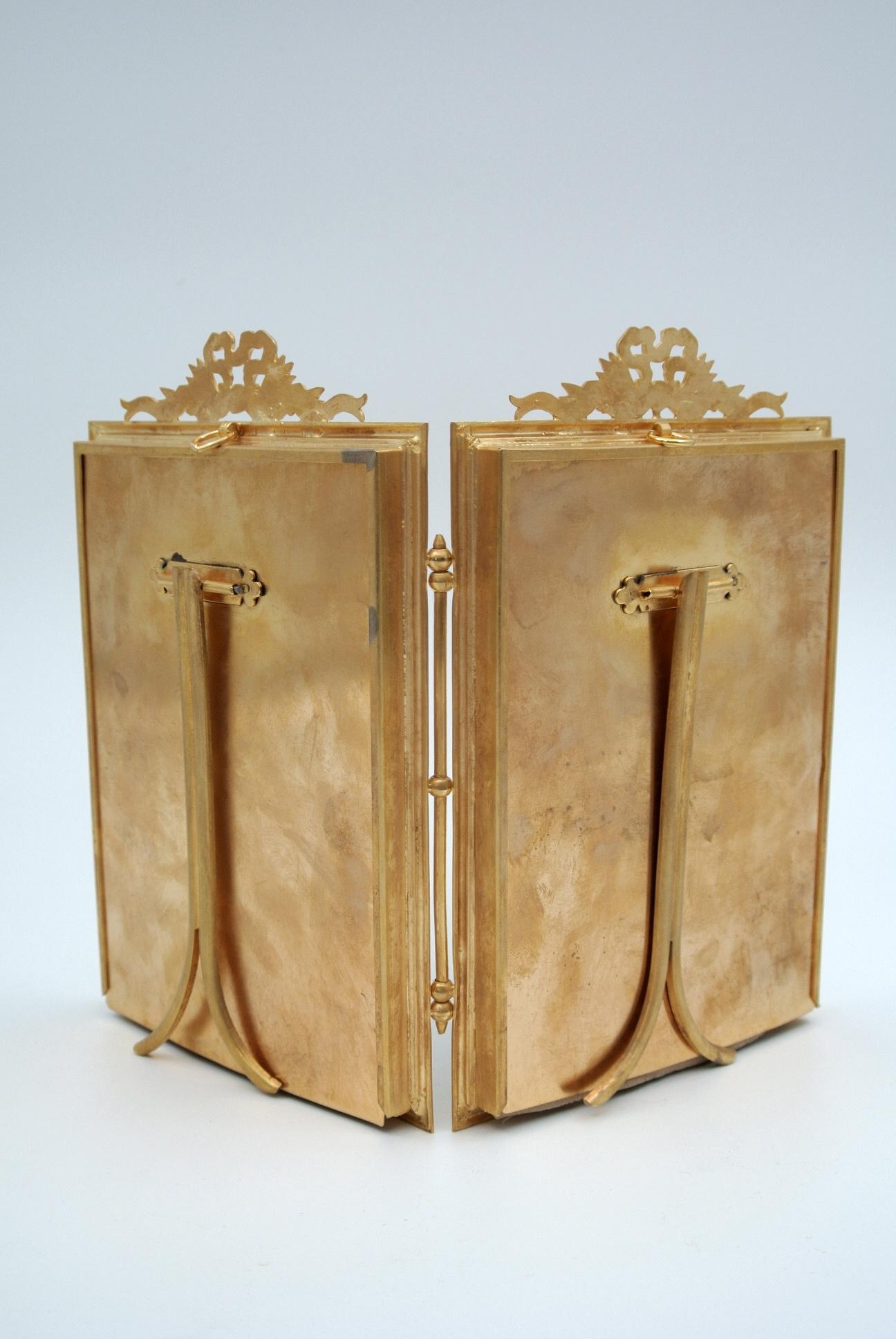 Double Golden Brass Frame, 19th Century 3