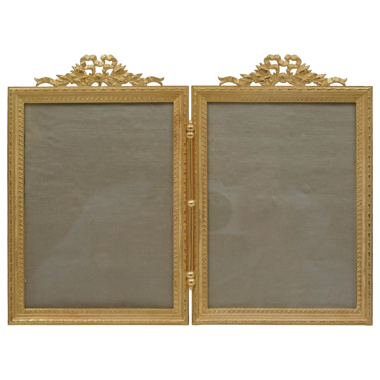 Double Golden Brass Frame, 19th Century