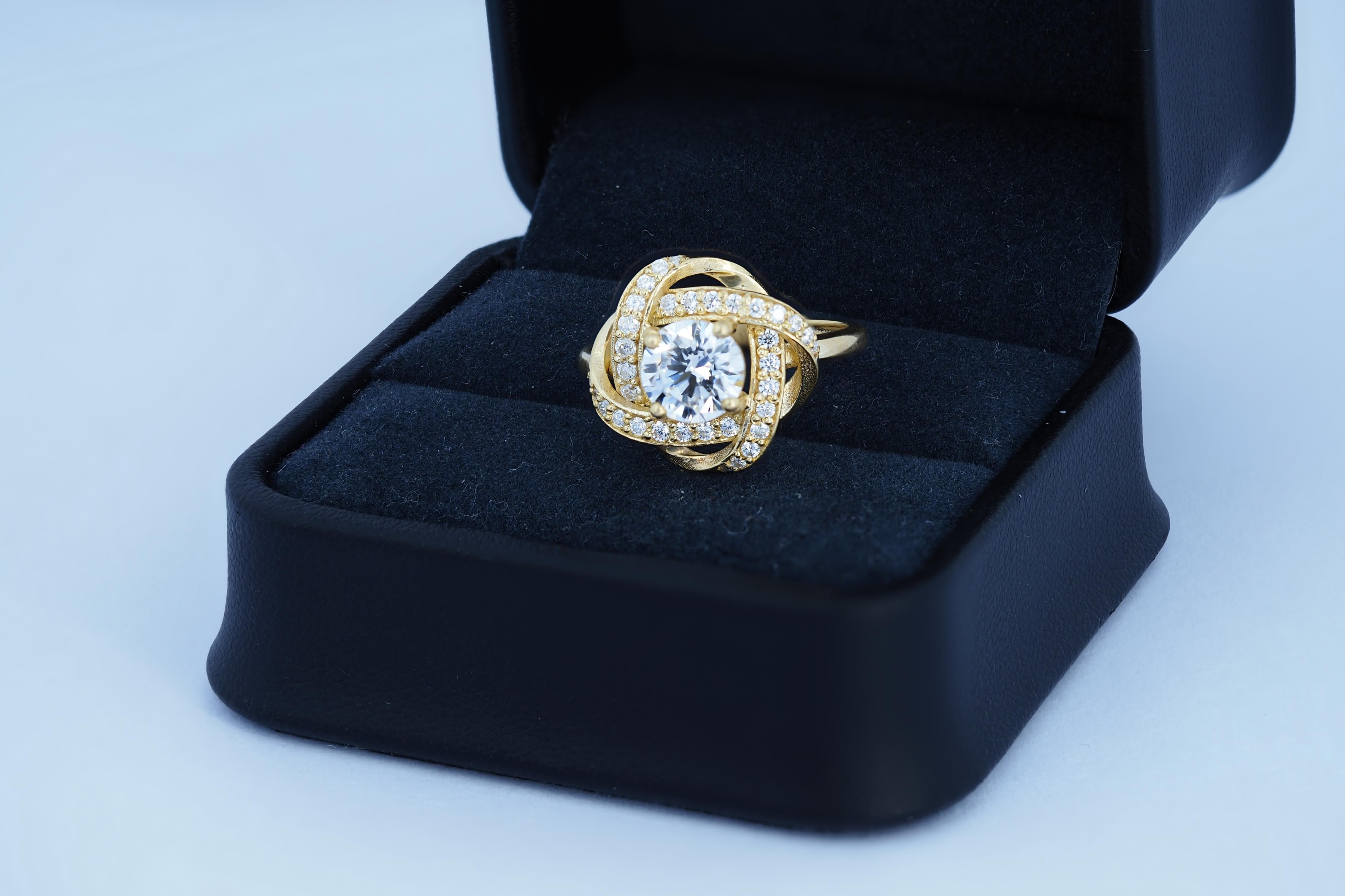 For Sale:  Double halo 1.5 ct moissanite engagement ring. 5