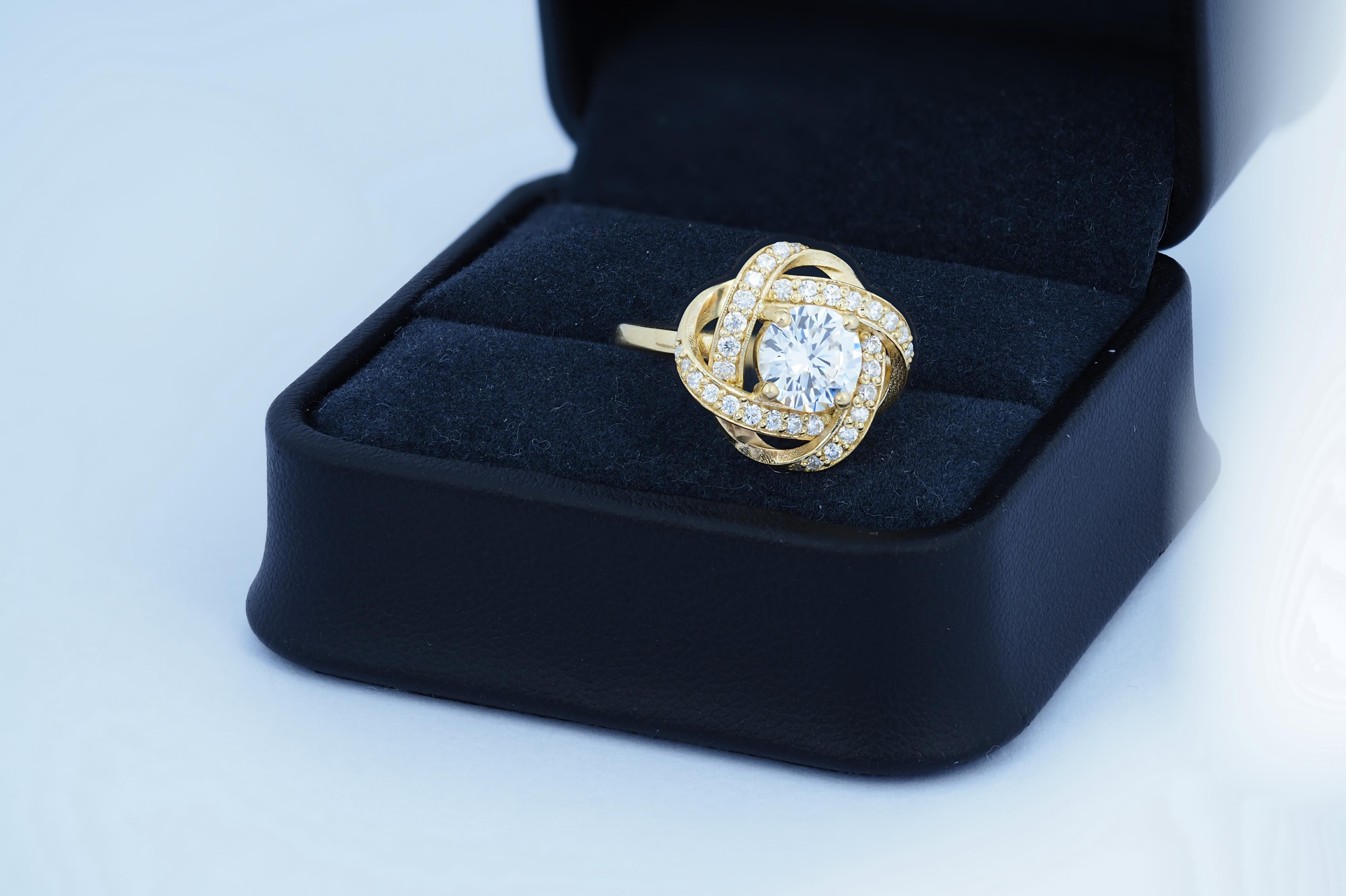 For Sale:  Double halo 1.5 ct moissanite engagement ring. 7